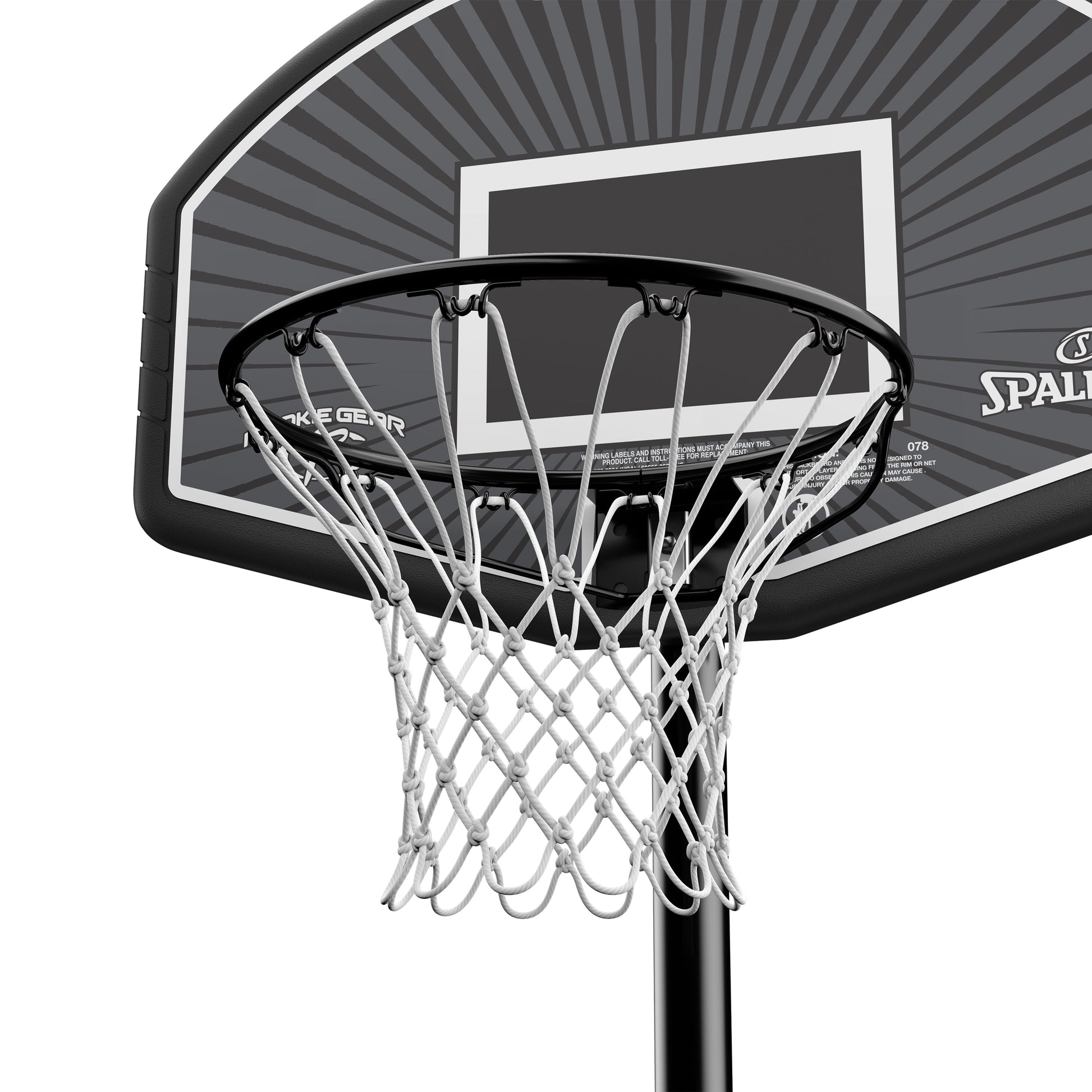 32-Inch Indoor/ Outdoor Basketball Hoop with Eco- Friendly Composite Backboard & Adjustable Height